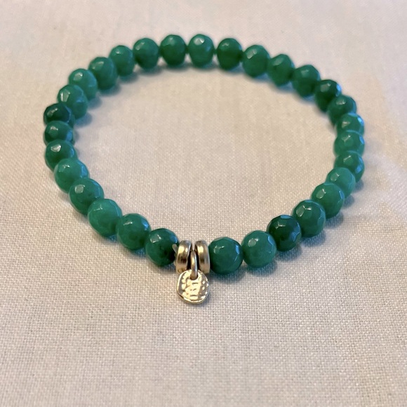 Set of 3 Jade Bracelets with Gold “Tree of Life” Charm - Picture 3 of 16